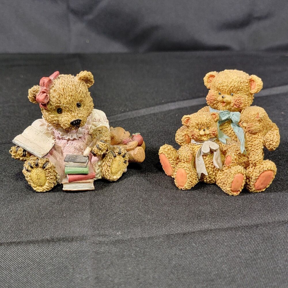 Set Of 2 Vintage Bear Figurines
